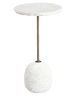 Bassett Mirror Aeirith White Accent Table with Gold Base-1