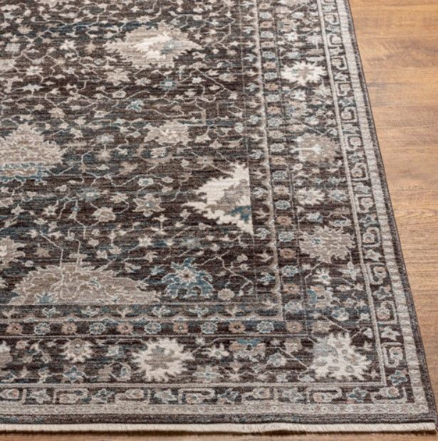 Surya Carlisle Dark Brown/Ivory 4'x6' Area Rug-1