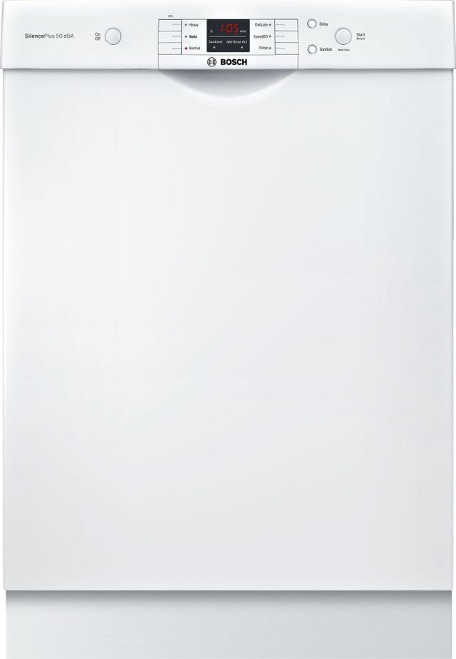 Bosch® 100 Series 24" White Built-in Dishwasher-0