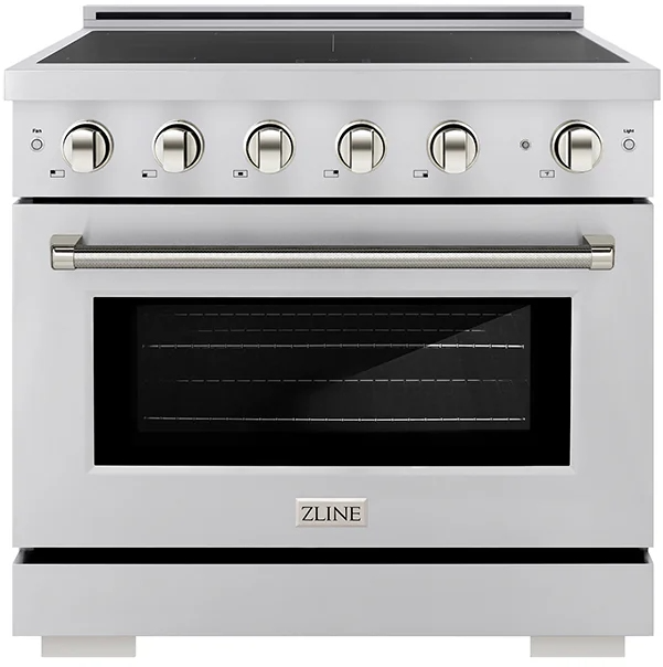 ZLINE 36" 5.2 cu. ft. Autograph Edition Paramount Stainless Steel with Polished Nickel Helix Handle