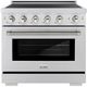 ZLINE Autograph Edition Paramount 36" Stainless Steel Pro Style Induction Range with Polished Nickel Helix Handle & Accents-0