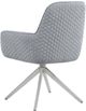 Coaster® Abby Light Grey/Chrome Flare Arm Side Chair-4