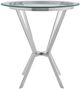 Armen Living Naomi Glass Top Bar Table with Stainless Steel Base -0