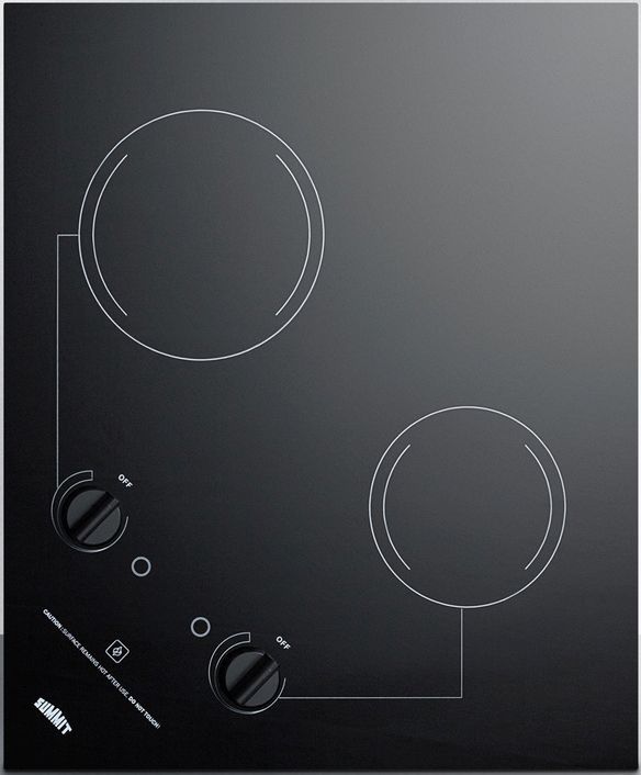Summit® 22" Black Electric Cooktop-0