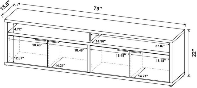 Coaster® Tabby Mango TV Stand Media Console-2