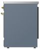 Ilve® Majestic III 30" Blue Gray Pro Style Induction Range with Solid Door and Brass Trim-2