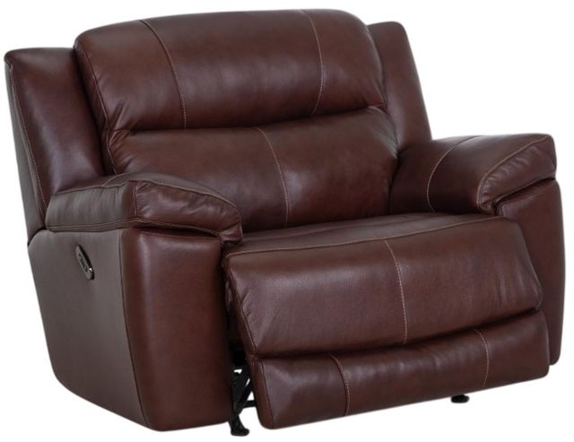 Franklin™ Lancaster Capri Chestnut Leather Power Rocker Recliner-1