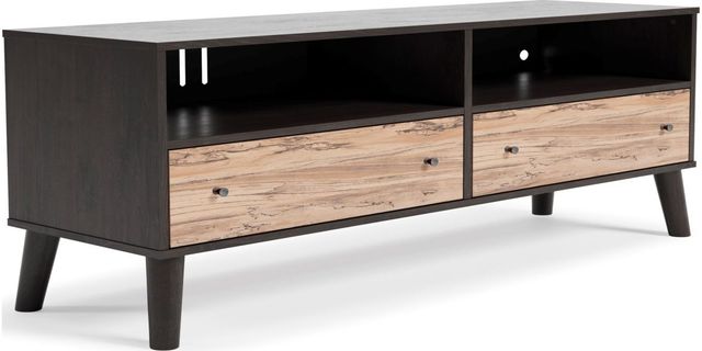 Signature Design by Ashley® Piperton Two-Tone Dark Charcoal Medium TV Stand-0