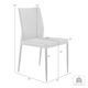 Armen Living Kash 2-Piece Brown Faux Dining Chair Set-2