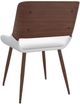 Inspire™ Hudson White/Walnut Side Chair, Faux Leather-2