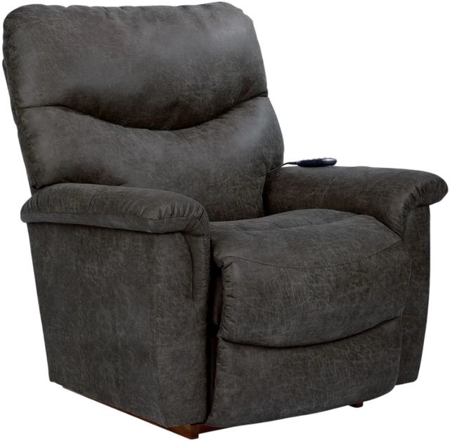 La-Z-Boy® James Charcoal Power Rocking Recliner with Headrest and Lumbar-0
