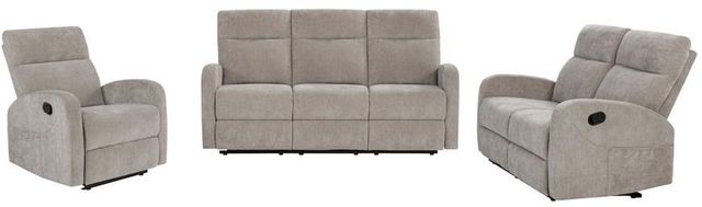 Coaster® Hamilton 3-Piece Sand Manual Reclining Sofa Set-0