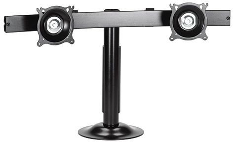 Chief® Black Dual Monitor Horizontal Grommet Mount