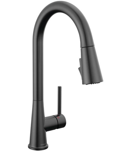 Peerless Precept® Matte Black Single Handle Pull-Down Lever Kitchen Faucet-0