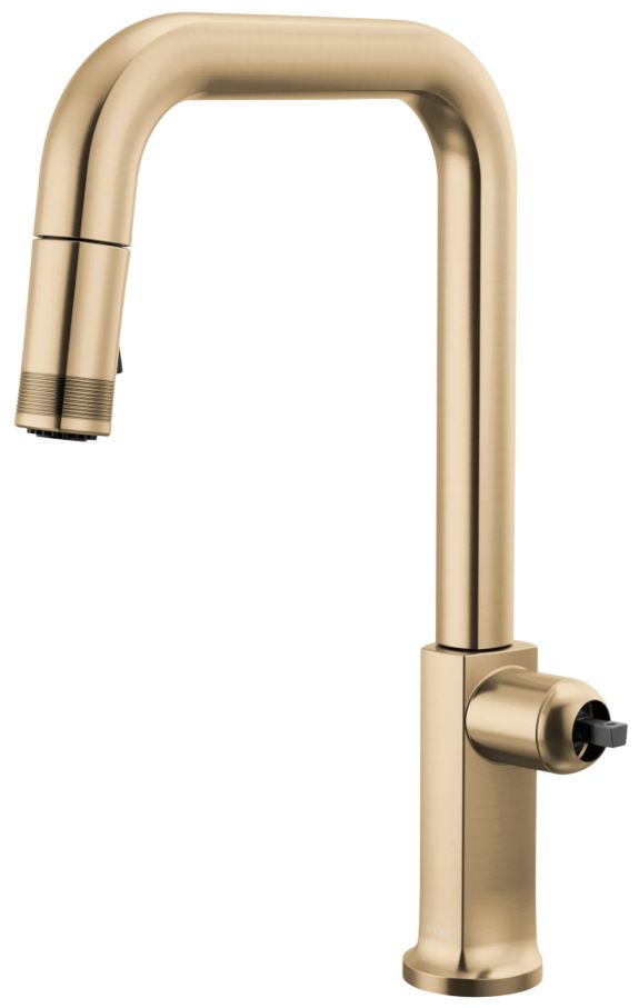 Brizo Kintsu® Lumicoat® Luxe Gold® Pull-Down Faucet with Square Spout-0