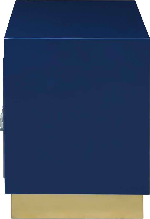 Meridian Furniture Cosmopolitan Navy Lacquer Side Table-2