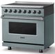 Viking® 5 Series 36" Novembery Sky Pro Style Induction Range with Polished Chrome Trim-2