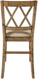 Jofran Inc. Telluride Beige/Gold Double X-Back Counter Stool-4