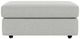 Flexsteel® Vail Silver Glacier Cocktail Ottoman-1