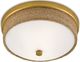 Currey & Company Rope Hopkins Contemporary Gold Leaf/Natural Flush Mount Lighting-0