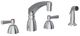 Elkay Chrome 8" Centerset Concealed Deck Faucet with 8" Arc Tube Spout and 2" Lever Handles with Side Spray-0