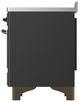 Ilve® Majestic III 48" Graphite Matte Pro Style Induction Range with Solid Door and Burnished Trim-4