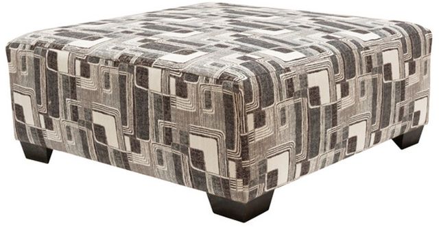 American Wholesale Furniture Parchment Charcoal Ottoman-0
