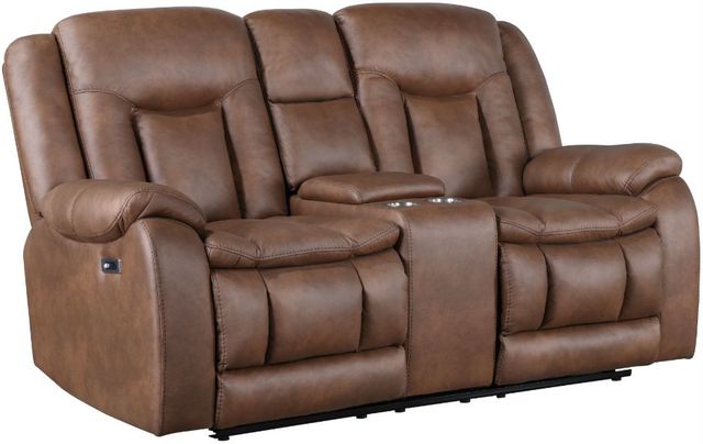 New Classic® Home Furnishings Morello 3-Piece Brown Curved Power Reclining Sectional-3