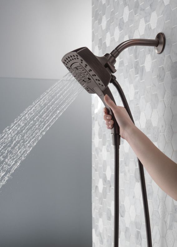 Delta Universal Showering Venetian Bronze H2Okinetic® In2ition® 5-Setting Two-in-One Shower-1