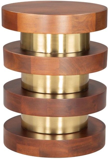 Zuo® Modern Marigot Brown/Gold Side Table-1