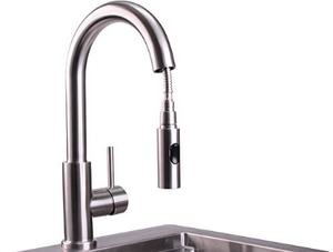Front view of the Lynx® Professional Series Gooseneck Pull Down Faucet