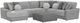 Jackson Furniture Canyon 5-Piece Gray/Platinum/Zinc Left-Arm Facing Sectional and Ottoman-0