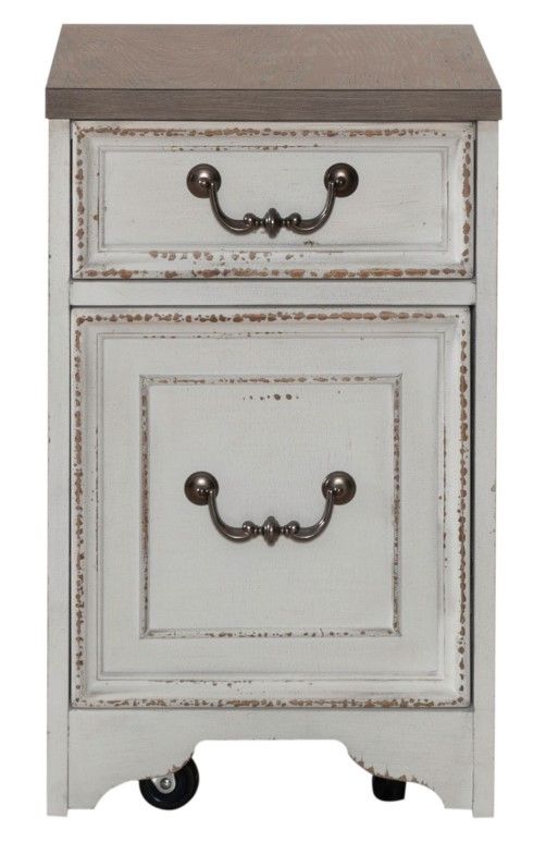 Liberty Furniture Magnolia Manor Antique White/Weathered Bark Mobile File-2