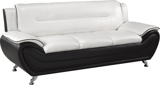 Brassex Inc. Riley White/Black Sofa