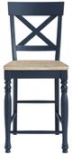 Steve Silver Co. Darcy Midnight Blue/Natural Counter Stool-1