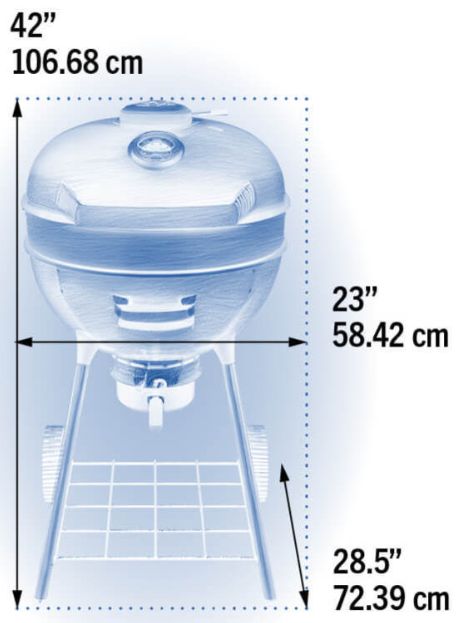 Napoleon PRO 23" Black Portable Charcoal Grill-2