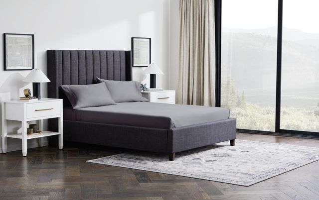 Malouf® Woven™ 2-Piece Charcoal Supima® Premium Cotton King Sheet Set-1