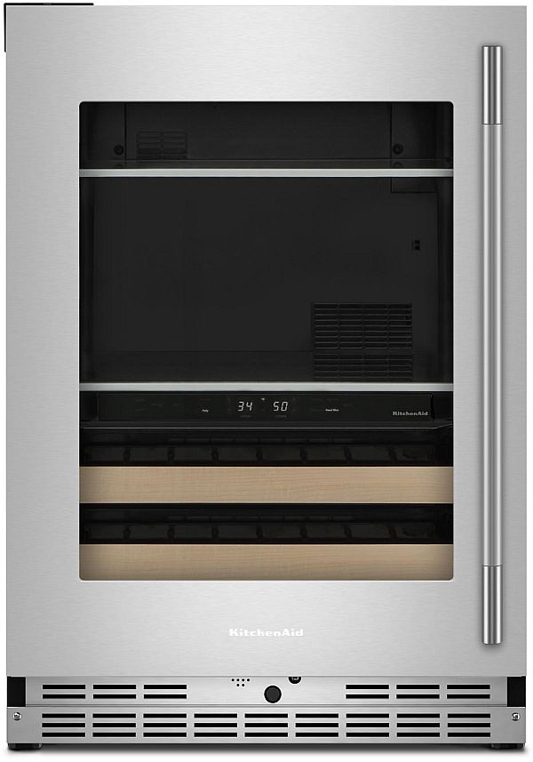 KitchenAid® 24" 4.8 Cu. Ft. PrintShield™ Stainless Steel Undercounter Beverage Centre-0