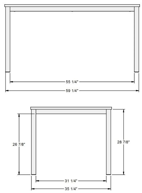 Amisco Customizable Ricard Rectangular Dining Table-2