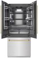 ZLINE Autograph Edition 36 in. 19.8 Cu. Ft Satin Stainless Steel Built In French Door Refrigerator with Graphite Gray Interior and Champagne Bronze Accents-4