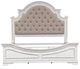 Liberty Furniture Magnolia Manor 4-Piece Antique White/Gray Queen Upholstered Panel Bedroom Set-2