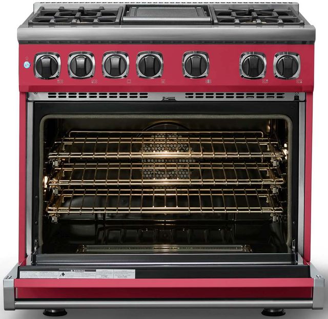 Viking® 7 Series 36" Valentine Pro Style Dual Fuel Range with Griddle-1