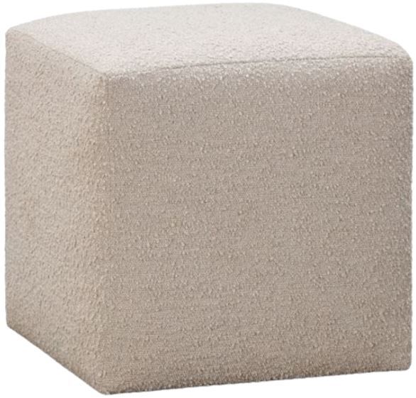 Modus Furniture Liv Brun Boucle Fully Upholstered Dining Ottoman-0