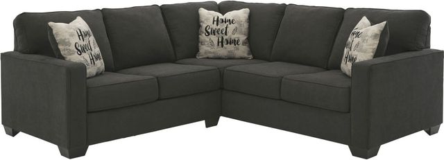 Signature Design by Ashley® Lucina 3-Piece Charcoal Left-Arm Facing Sectional-0