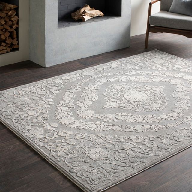 Surya Tibetan Charcoal 8' Round Rug-4