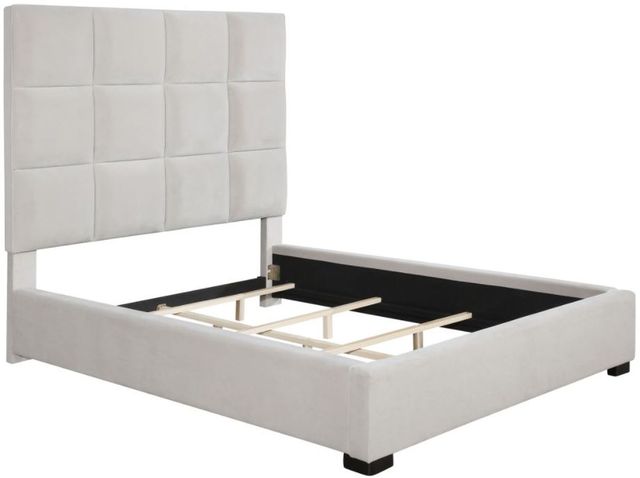 Coaster® Panes Beige Upholstered Queen Panel Bed-1