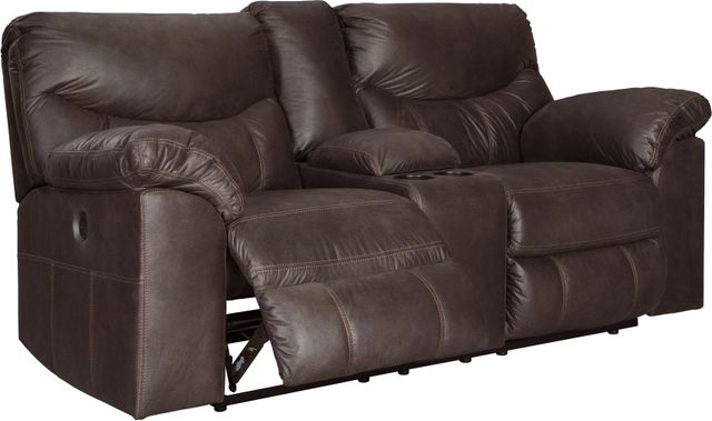 Signature Design by Ashley® Boxberg Teak Power Double Reclining Loveseat with Console-0