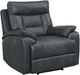 Elements International Trinidad Pebble Grey Power Recliner-0