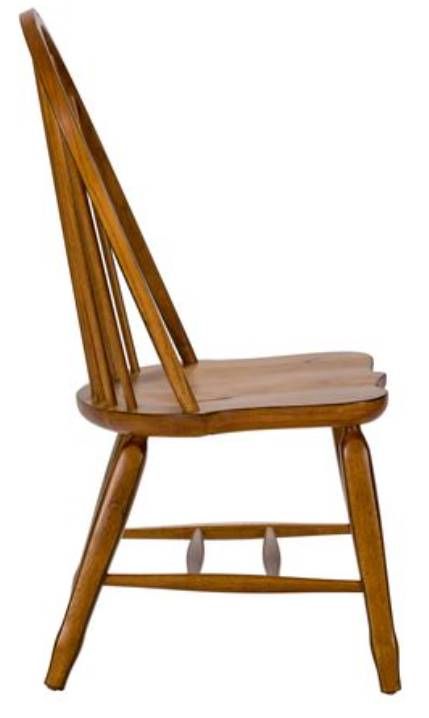 Liberty Furniture Treasures Rustic Oak Bow Back Side Chair-2