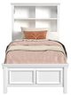 Elements International Hampton Kids White Twin Bookcase Bed-1